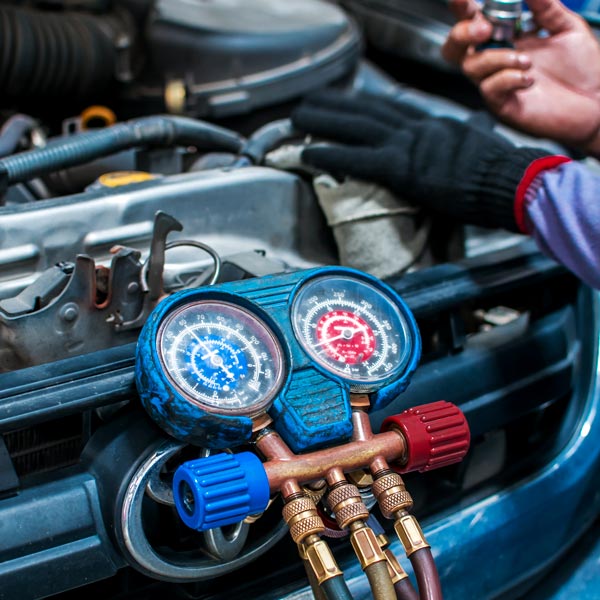 checking air conditioning in car